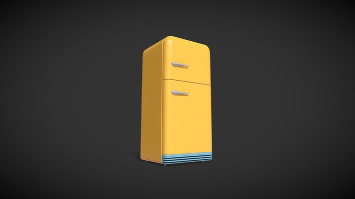 Animated Fridge 3D Model