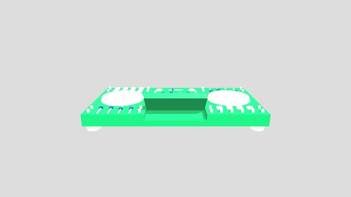 DJ Station/Mixer in Green 3D Model