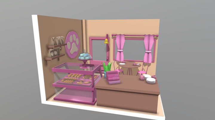 cafe final project 3D Model