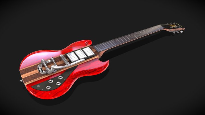 Guitar SG Style 3D Model