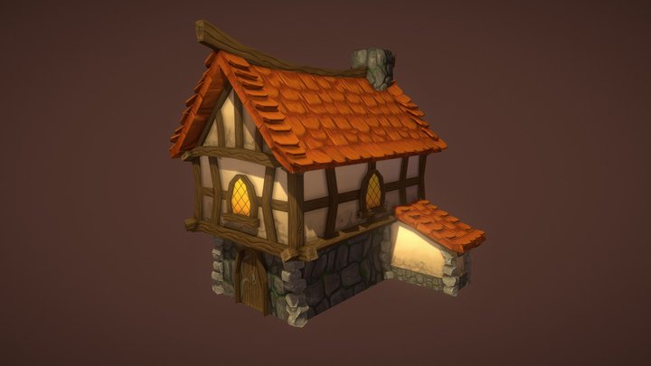 Village House First Design 3D Model