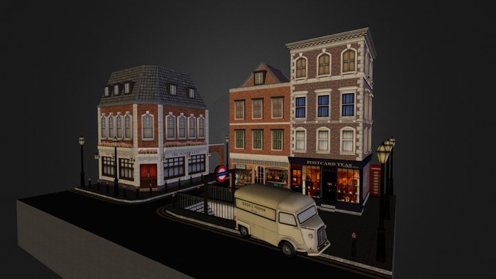 London CityScene 3D Model