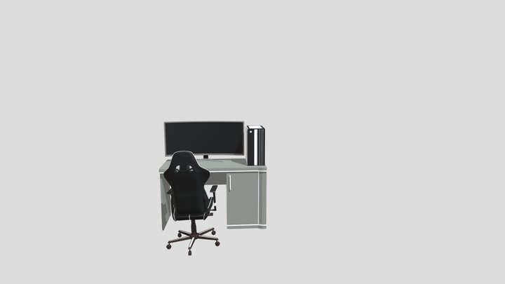Gaming setup 3D Model