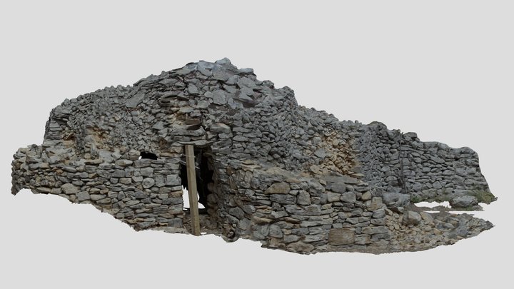 Stone Hut Scan 4k : French Countryside Photoscan 3D Model