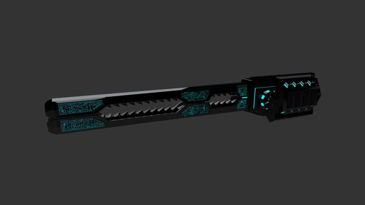 Futuristic Lazer Gun 3D Model