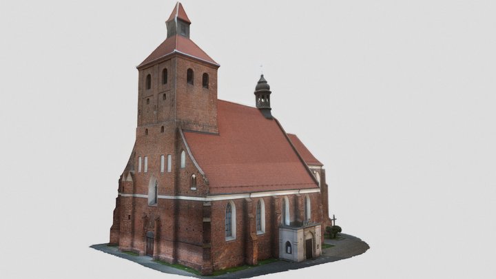 st. Nicholas Church in Grudziadz, Poland 3D Model