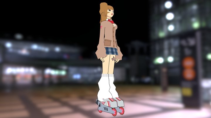 ChoA - Jet Set Radio Inspired Character 3D Model