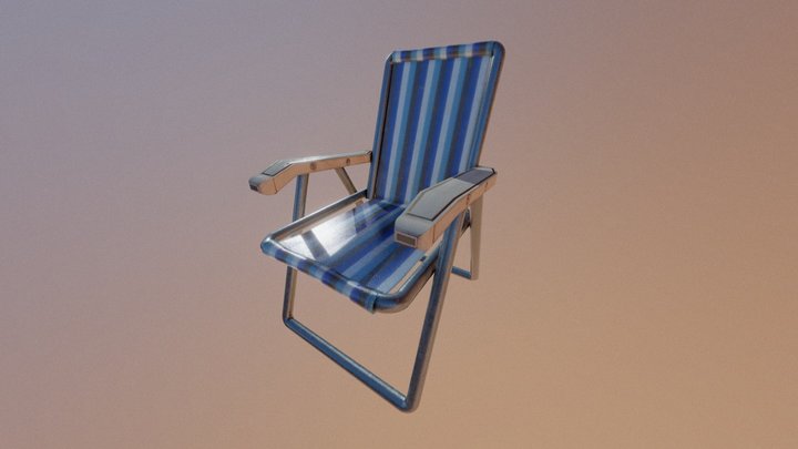 Old Camping Chair | Game Ready| PBR | 3D Model