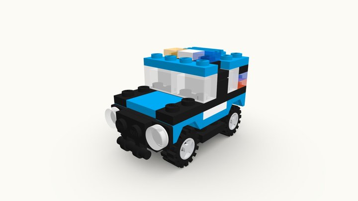 LEGO Off-Road Police Car MOC [#R003] 3D Model