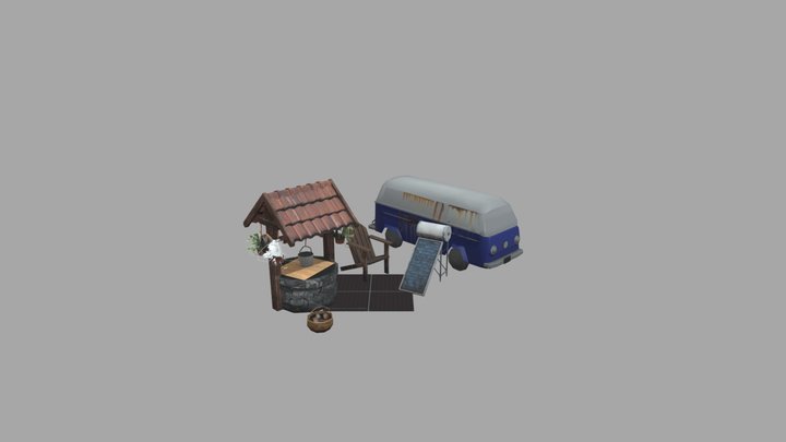 DAE 5 Finished props - Ecohouse 3D Model