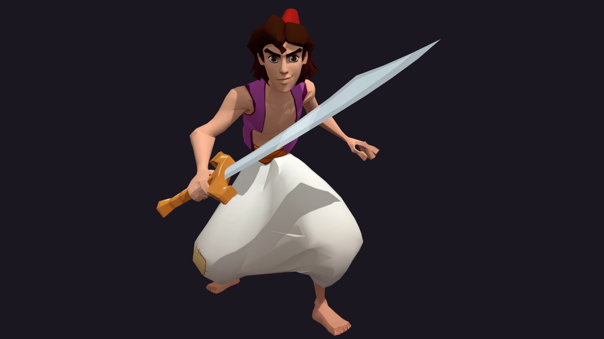 Aladdin Combat Idle 01 - Download Free 3D model by James Lashmar