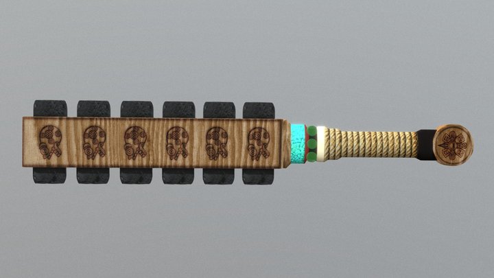 Macuahuitl "Aztec Sword" Model 3D Model