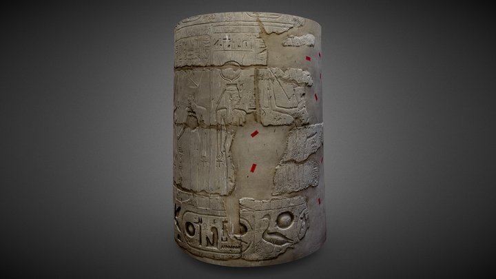 Karnak Great Hypostyle Hall Column 158/125 3D Model