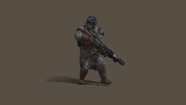 Krieg Soldier Animated 3D Model