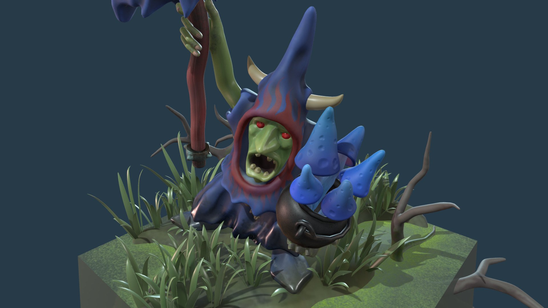 Night Goblin Shaman 3D model by Leverus [49cbd58] Sketchfab