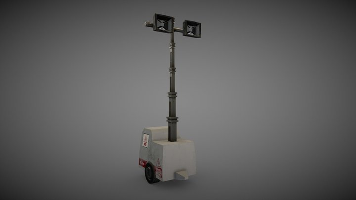 Overgrown Train Station - Floodlight 3D Model