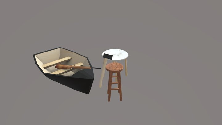 DAE 5 Finished props - Forest Loner 3D Model