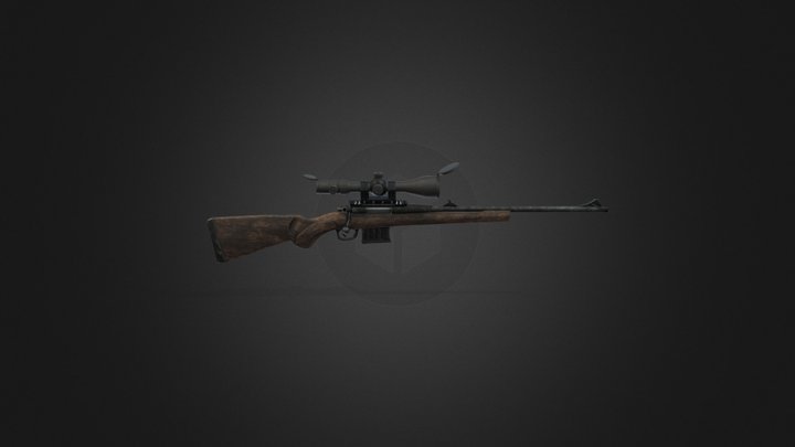 Sniper Riffle 3D Model