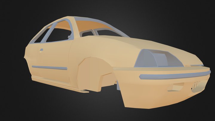Geo Metro 2nd Generation 3-Door. 3D Model