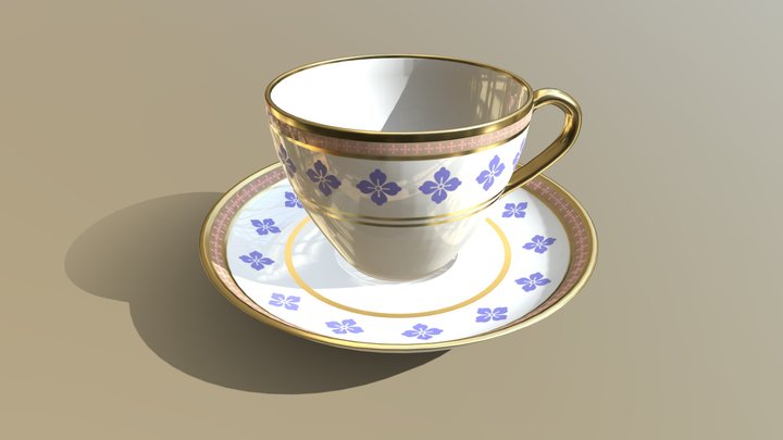 Cup & Saucer 3D Model