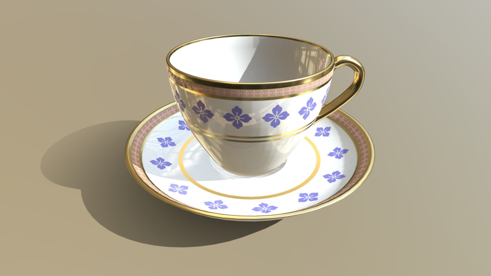 Cup & Saucer Download Free 3D model by Enshin [49d0b38] Sketchfab