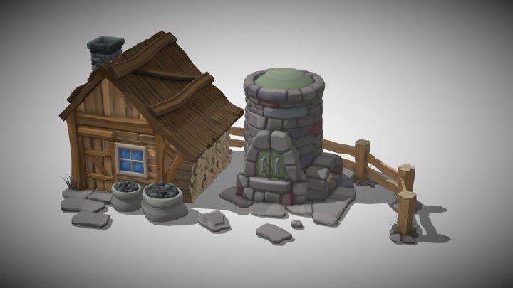 House with smelter [HW: Detailing] 3D Model