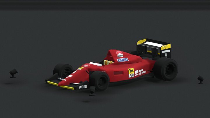 Alain Prost Ferrari 641 3D Model