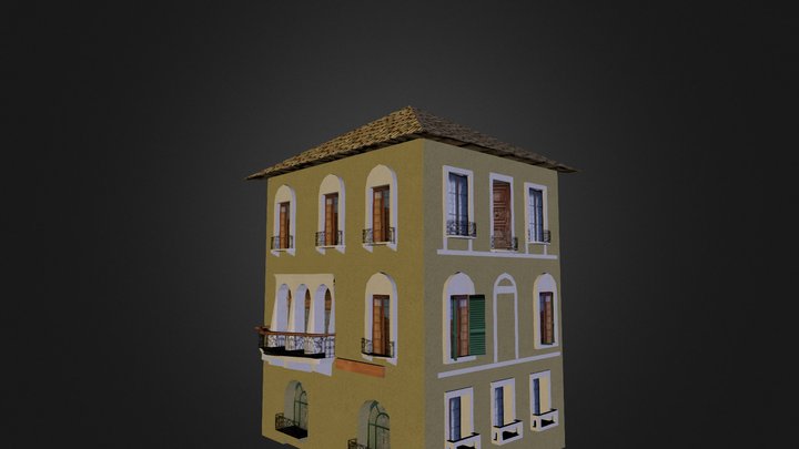 City Scene Venice House 3 3D Model