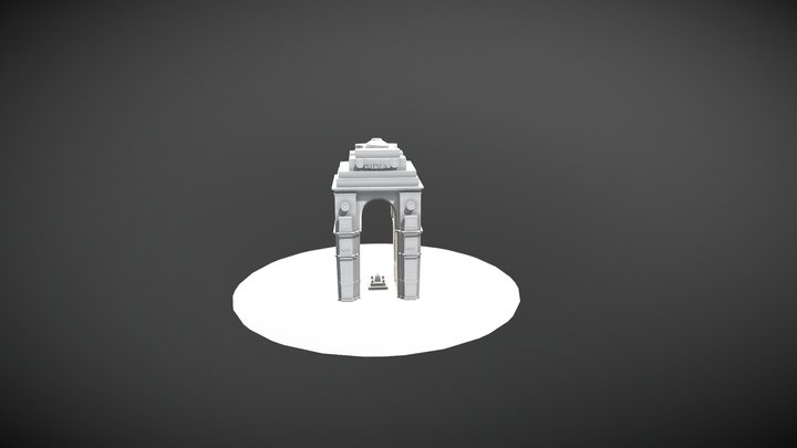 Realistic India Gate By Dipansu Sahu 3D Model