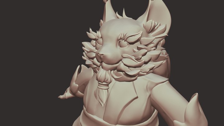 RPG Cat Sculpt - WIP 3D Model