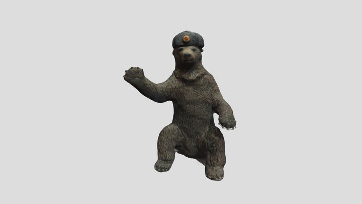 Soviet Bear Sculpture 3D Model