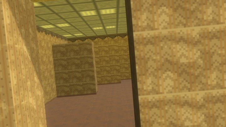iconic backrooms room in minecraft #2 3D Model