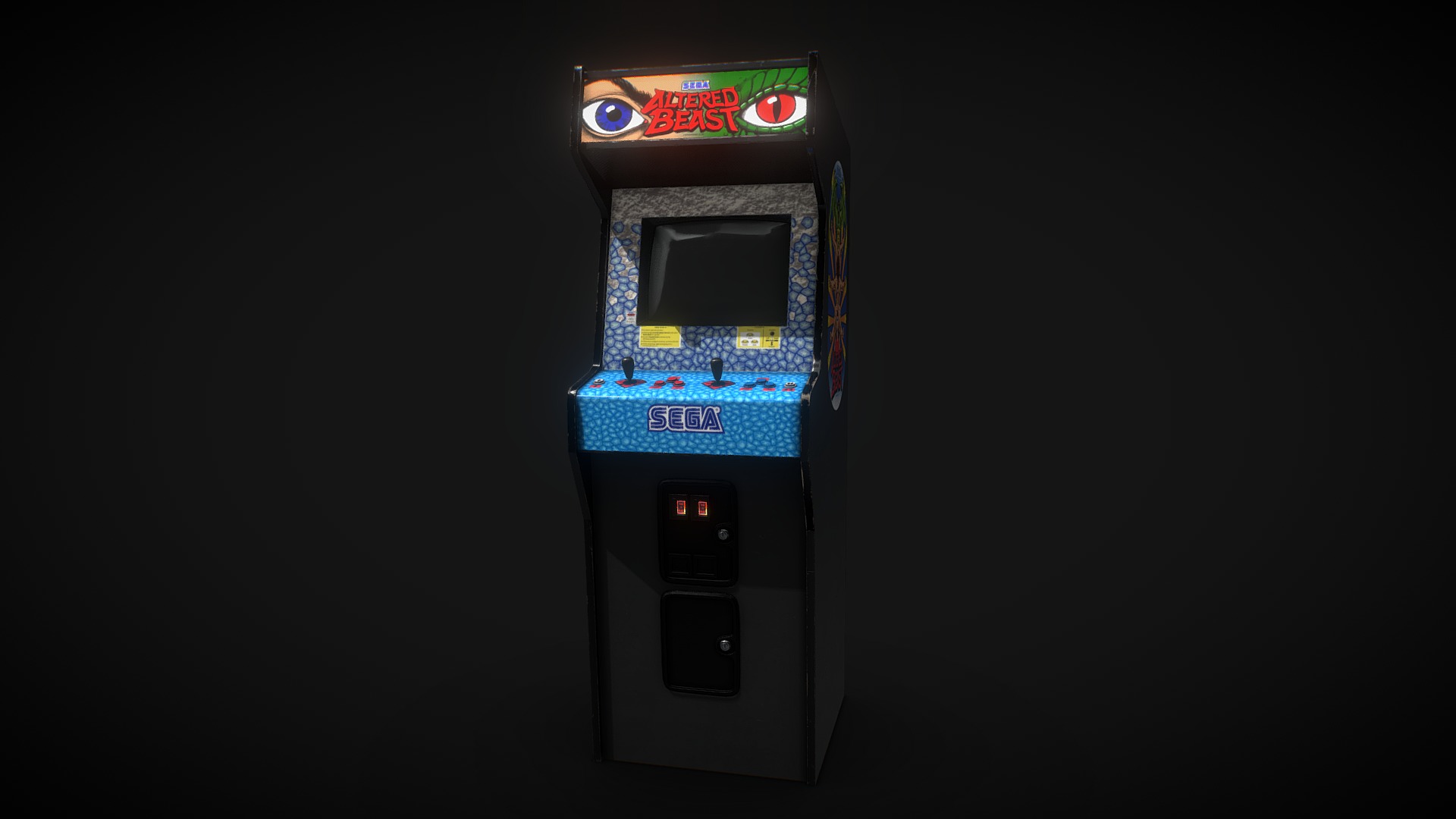 3D model Altered Beast - This is a 3D model of the Altered Beast. The 3D model is about a machine with a screen.