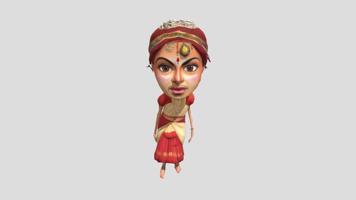Nagavali - Traditional Classical Dancer 3D Model 3D Model