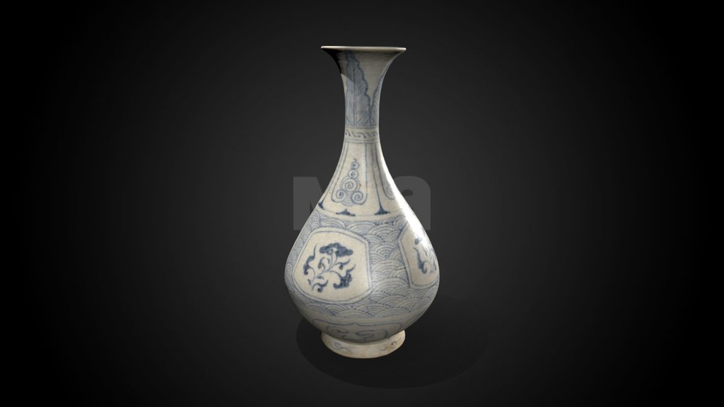 Vietnamese Bottle Vase (Yu-hu chun), 15th C CE