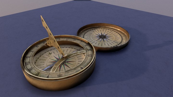 Old Compass 3D Model
