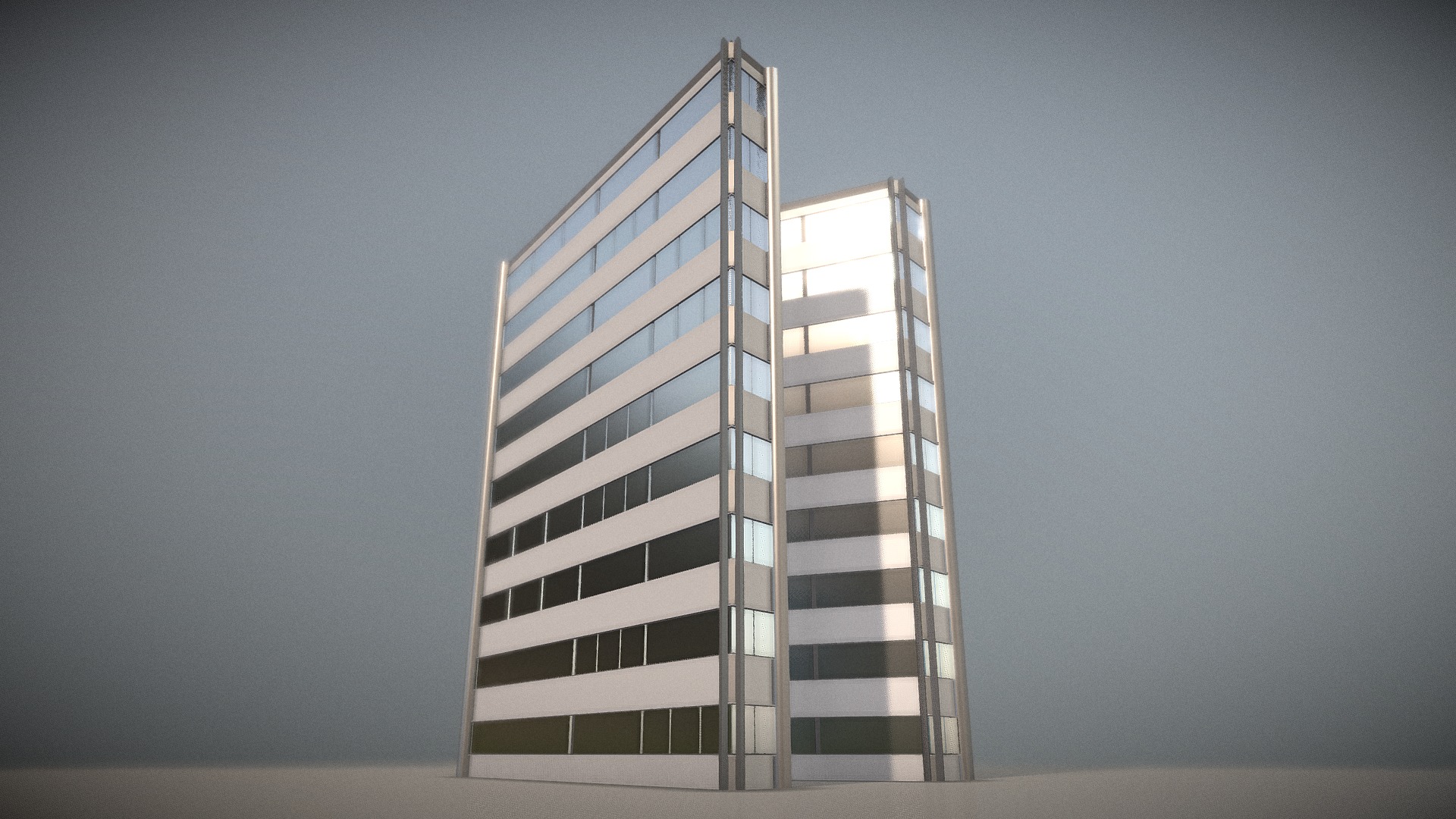 3D model City Building Design V-1 - This is a 3D model of the City Building Design V-1. The 3D model is about a tall building with windows.
