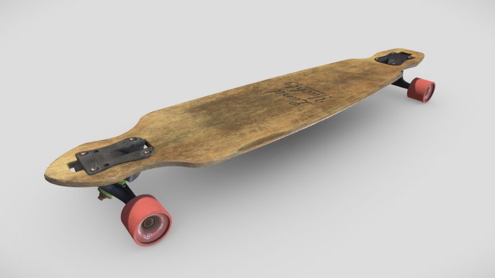 Landyachtz Battle Axe Bamboo longboard 3D Model