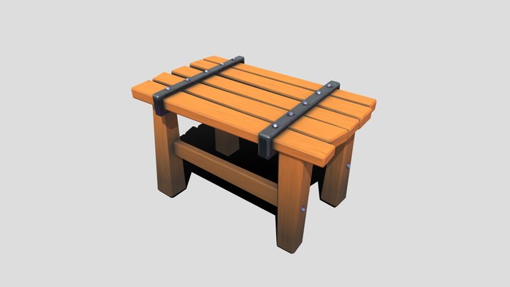 table asset finsished in 1 day 3D Model