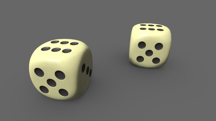 Dice (low and high poly)