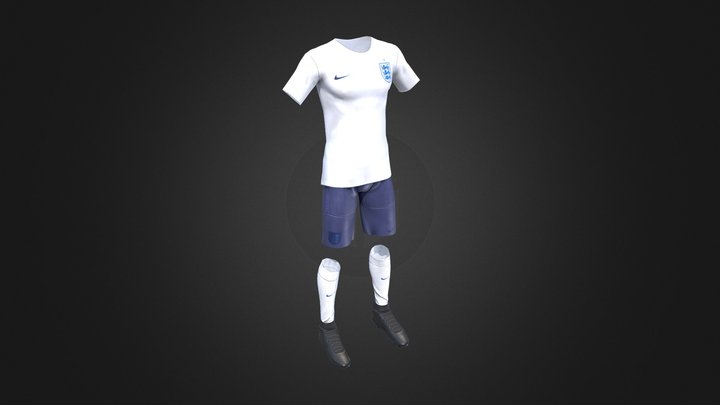 England 2018 World Cup Home Kit 3D Model
