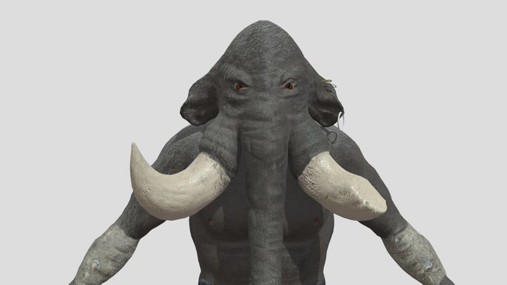 Elephant Warrior 3D Model