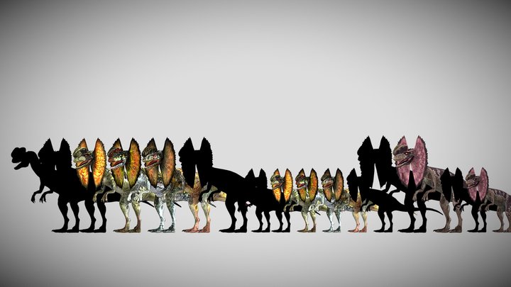 Jurassic Park Dilophosaurus Pack – Modèle 3D gratuit STL
