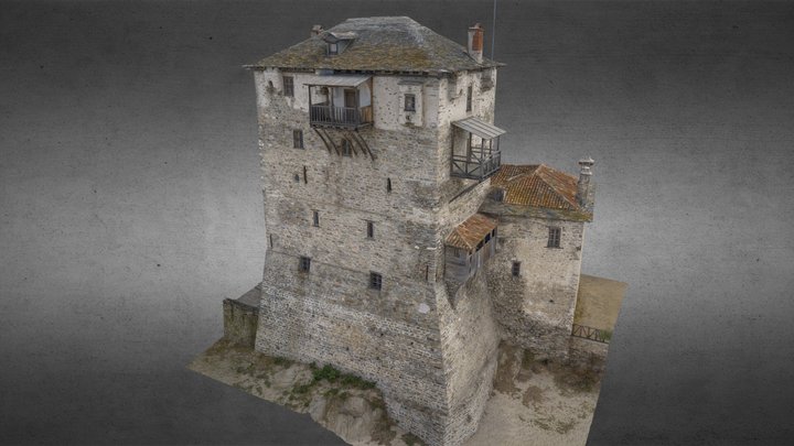 Byzantine Tower of Prosphorion - Ouranoupolis 3D Model