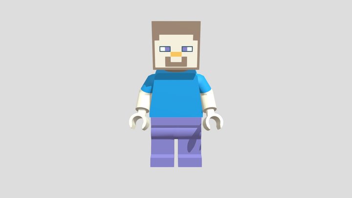 Steve Minifigure 3D Model