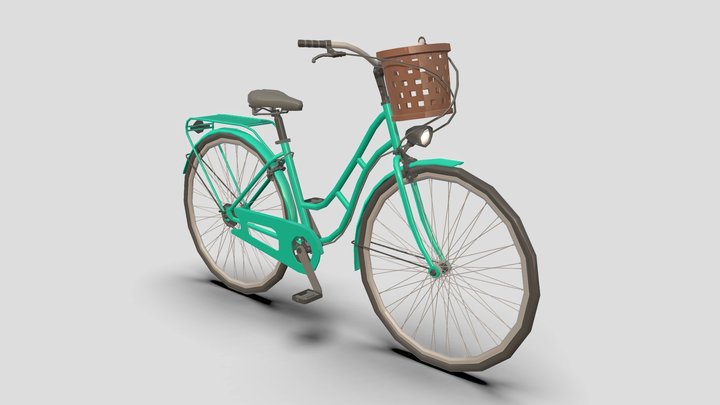Low- Poly Bicycle # 7 3D Model