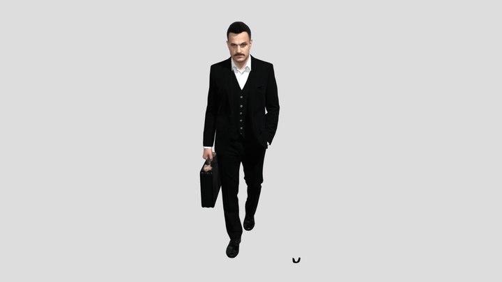 Corporate Executive with Briefcase – Modelo 3D gratuito STL