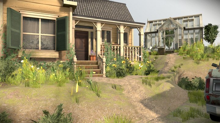 DAE Diorama - Grandma's House 3D Model