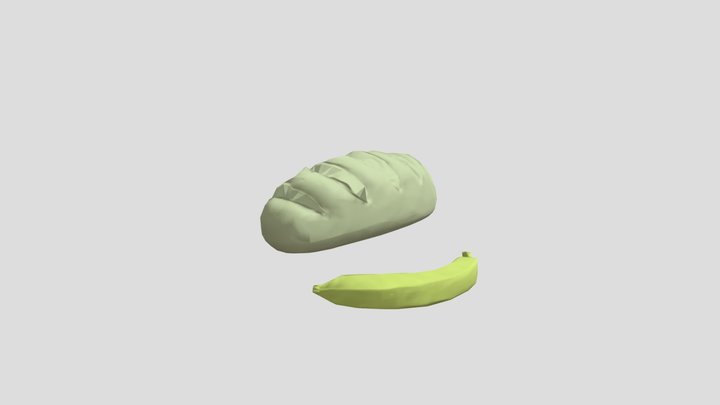 Bread & Banana 3D Model