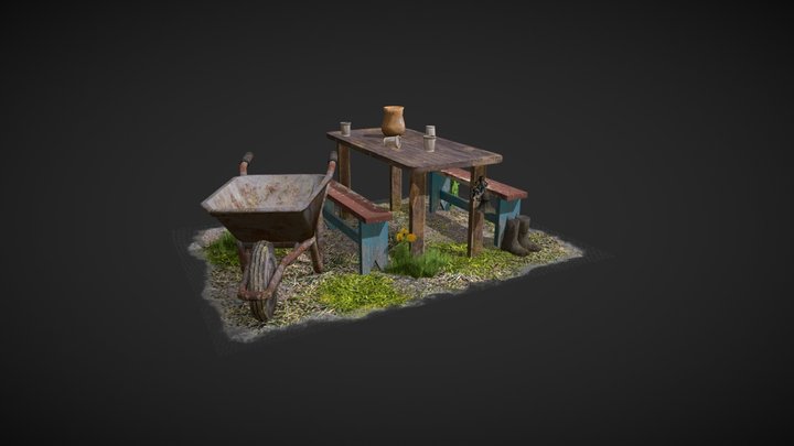 DAE 5 Finished Props - Grandma's House 3D Model